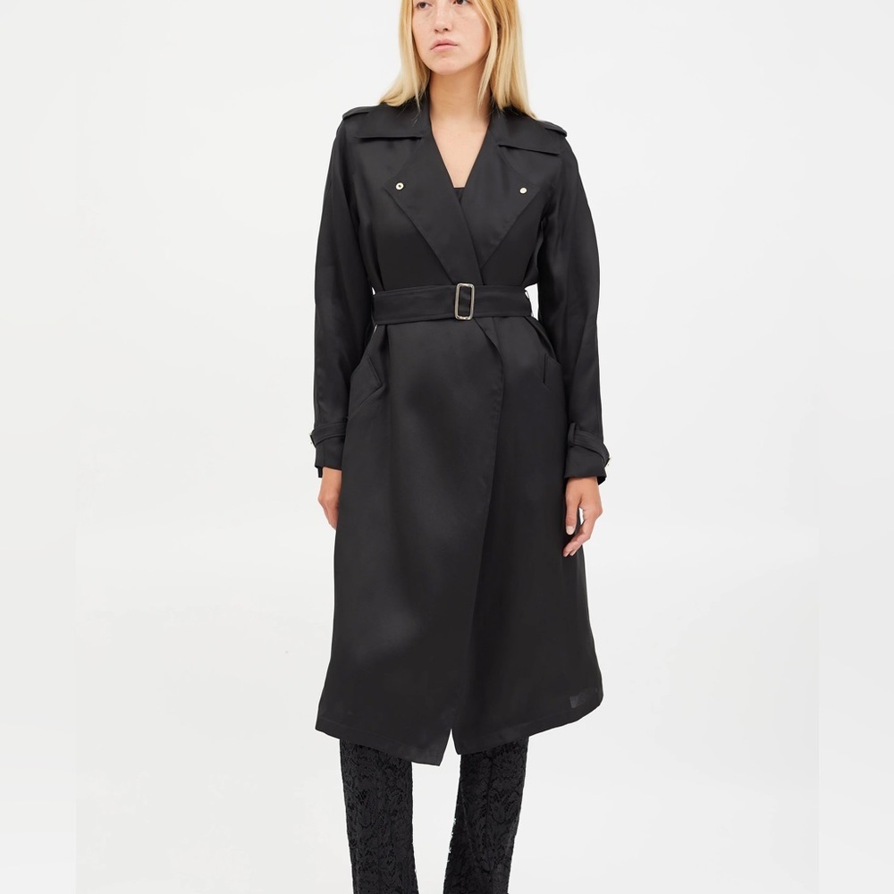 Max‎ Mara linen silk trench camel maxi coat overcoat lightweight​